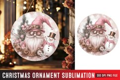 Christmas Ornaments Round Sign PNG, Christmas Round Sign PNG