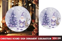 Christmas Ornaments Round Sign PNG, Christmas Round Sign PNG