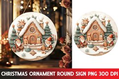 Christmas Ornaments Round Sign PNG, Christmas Round Sign PNG
