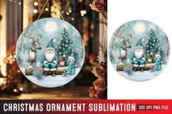 Christmas Ornaments Round Sign PNG, Christmas Round Sign PNG