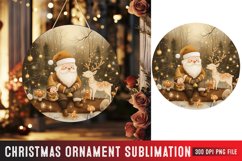 Christmas Ornaments Round Sign PNG, Christmas Round Sign PNG