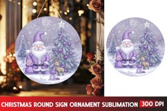 Christmas Ornaments Round Sign PNG, Christmas Round Sign PNG