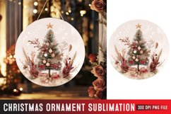 Christmas Ornaments Round Sign PNG, Christmas Round Sign PNG