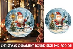Christmas Ornaments Round Sign PNG, Christmas Round Sign PNG