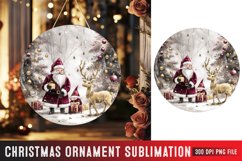 Christmas Ornaments Round Sign PNG, Christmas Round Sign PNG