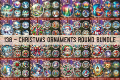 Christmas Ornaments Round Sublimation Bundle Product Image 1