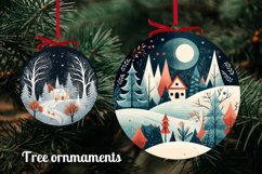 Christmas Ornaments Sublimation Bundle / Round Christmas PNG Product Image 6