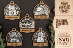 Family Ornament SVG, Christmas Ornaments SVG Product Image 1