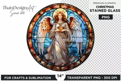 Angel Stained Glass Christmas Ornaments PNG Clipart Product Image 1