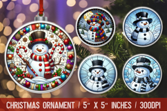 Christmas Ornaments Sublimation PNG Product Image 1