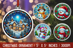 Christmas Ornaments Sublimation PNG Product Image 1