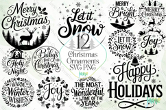 Christmas Ornaments SVG PNG Bundle Product Image 1