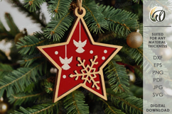 Christmas Tree Ornaments With Glass Bundle Laser Cut Product Image 7