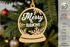 Christmas Tree Ornaments With Glass Bundle Laser Cut Product Image 11