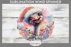 Christmas Ostrich v1 Entangled in Lights Wind Spinner Sublim Product Image 1