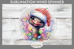 Christmas Ostrich v2 Entangled in Lights Wind Spinner Sublim Product Image 1