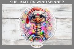 Christmas Ostrich v4 Entangled in Lights Wind Spinner Sublim Product Image 1