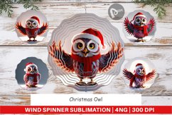 Wind Spinner Christmas Owl Product Image 1