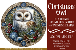 Christmas Wind Spinner, Owl Round Design, Owl Spinner, d1 Product Image 1