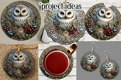 Christmas Wind Spinner, Owl Round Design, Owl Spinner, d10 Product Image 3