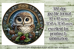 Christmas Wind Spinner, Owl Round Design, Owl Spinner, d11 Product Image 2