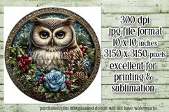 Christmas Wind Spinner, Owl Round Design, Owl Spinner, d12 Product Image 2