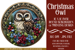 Christmas Wind Spinner, Owl Round Design, Owl Spinner, d17 Product Image 1