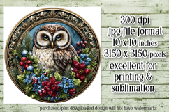 Christmas Wind Spinner, Owl Round Design, Owl Spinner, d17 Product Image 2