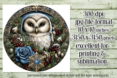 Christmas Wind Spinner, Owl Round Design, Owl Spinner, d2 Product Image 2