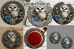 Christmas Wind Spinner, Owl Round Design, Owl Spinner, d2 Product Image 3