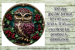 Christmas Wind Spinner, Owl Round Design, Owl Spinner, d21 Product Image 2