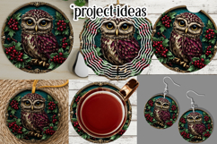Christmas Wind Spinner, Owl Round Design, Owl Spinner, d21 Product Image 3
