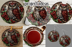 Christmas Wind Spinner, Owl Round Design, Owl Spinner, d26 Product Image 3