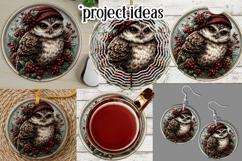 Christmas Wind Spinner, Owl Round Design, Owl Spinner, d30 Product Image 3
