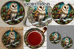 Christmas Wind Spinner, Owl Round Design, Owl Spinner, d46 Product Image 3