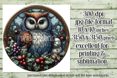 Christmas Wind Spinner, Owl Round Design, Owl Spinner, d49 Product Image 2