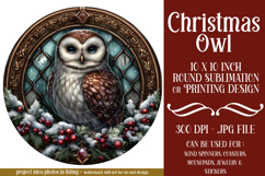 Christmas Wind Spinner, Owl Round Design, Owl Spinner, d52 Product Image 1