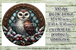 Christmas Wind Spinner, Owl Round Design, Owl Spinner, d52 Product Image 2