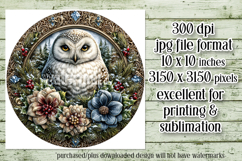 Christmas Wind Spinner, Owl Round Design, Owl Spinner, d8 Product Image 2