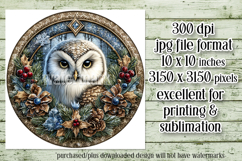 Christmas Wind Spinner, Owl Round Design, Owl Spinner, d9 Product Image 2
