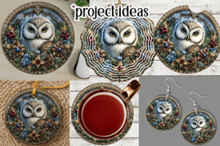 Christmas Wind Spinner, Owl Round Design, Owl Spinner, d9 Product Image 3
