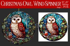 Christmas Wind Spinner, Christmas Owl Wind Spinner, d1 Product Image 1