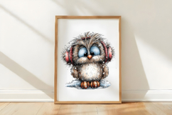Christmas Owl Clipart Sublimation Product Image 3