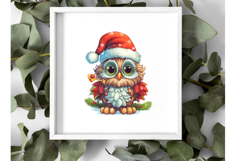 Christmas Owls Clipart Bundle | 10 Cute Birds Product Image 4