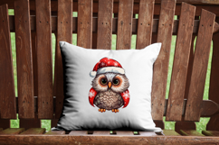 Christmas Owls Clipart Bundle | 10 Cute Birds Product Image 9