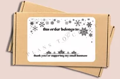 christmas packaging label for thermal printer ready to print instant download