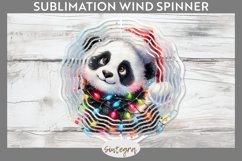 Christmas Panda Entangled in Lights Wind Spinner Sublimation Product Image 1