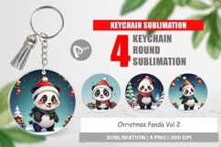 Keychain Cartoon Christmas Panda Product Image 1