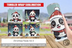 Tumbler Wrap Cartoon Christmas Panda Product Image 1