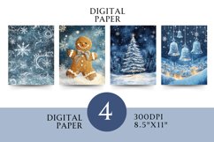 Blue Christmas Paper Junk Journal Product Image 1